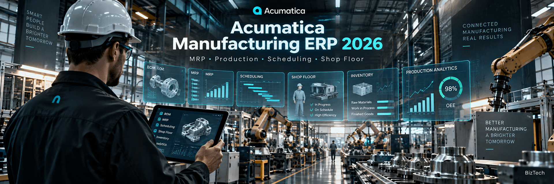 Acumatica Manufacturing ERP 2026: Complete Guide to Production, MRP, Scheduling, Shop Floor Management and Manufacturing Automation
