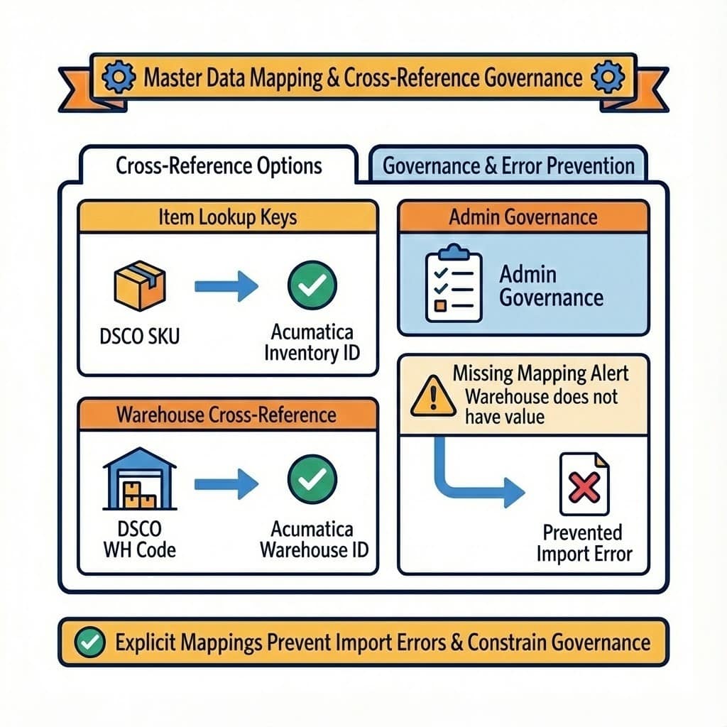 Biz-Tech Services: DSCO to Acumatica cross-reference mapping and error prevention