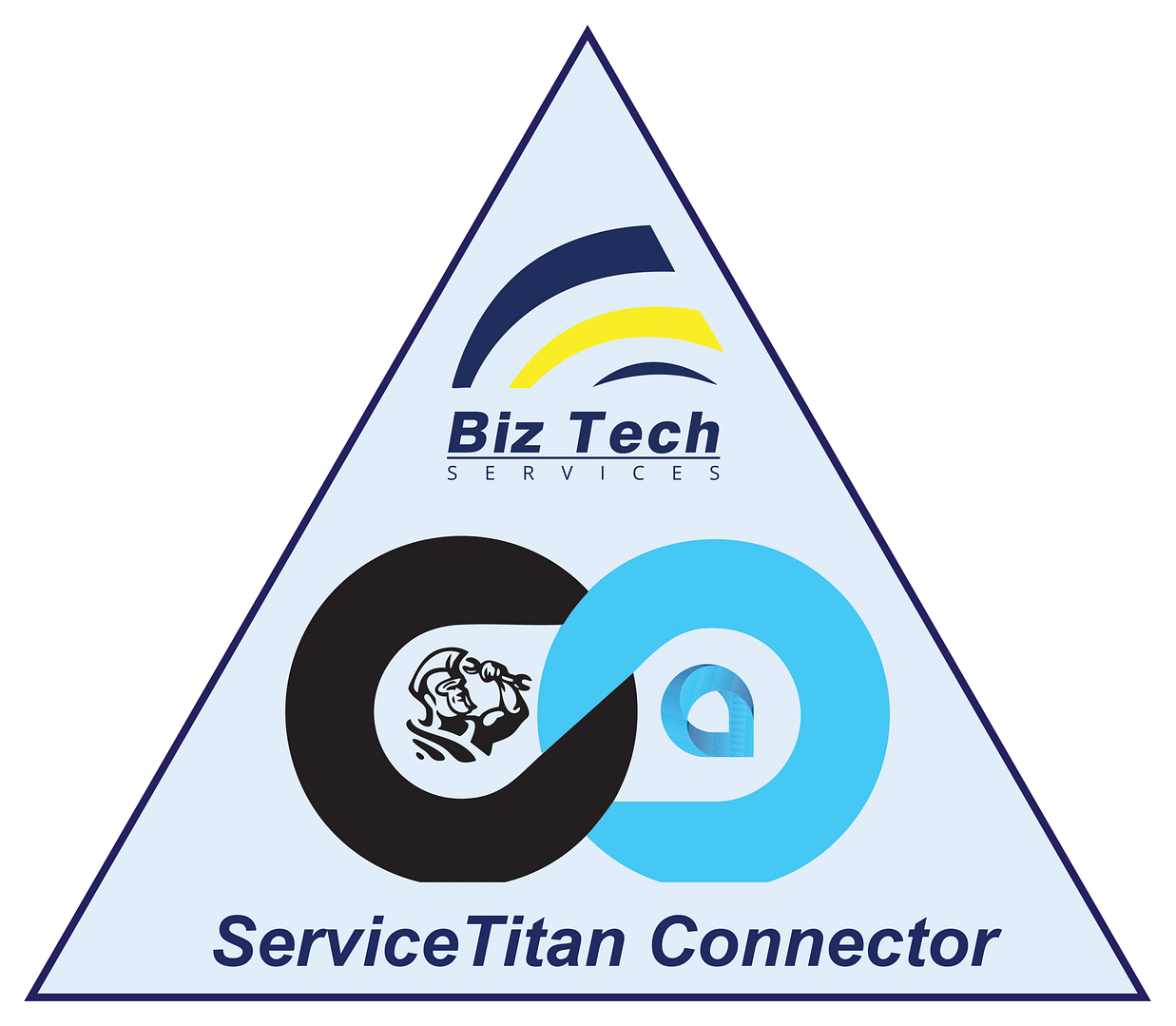 Triangular Biz-Tech Services badge for ServiceTitan Connector