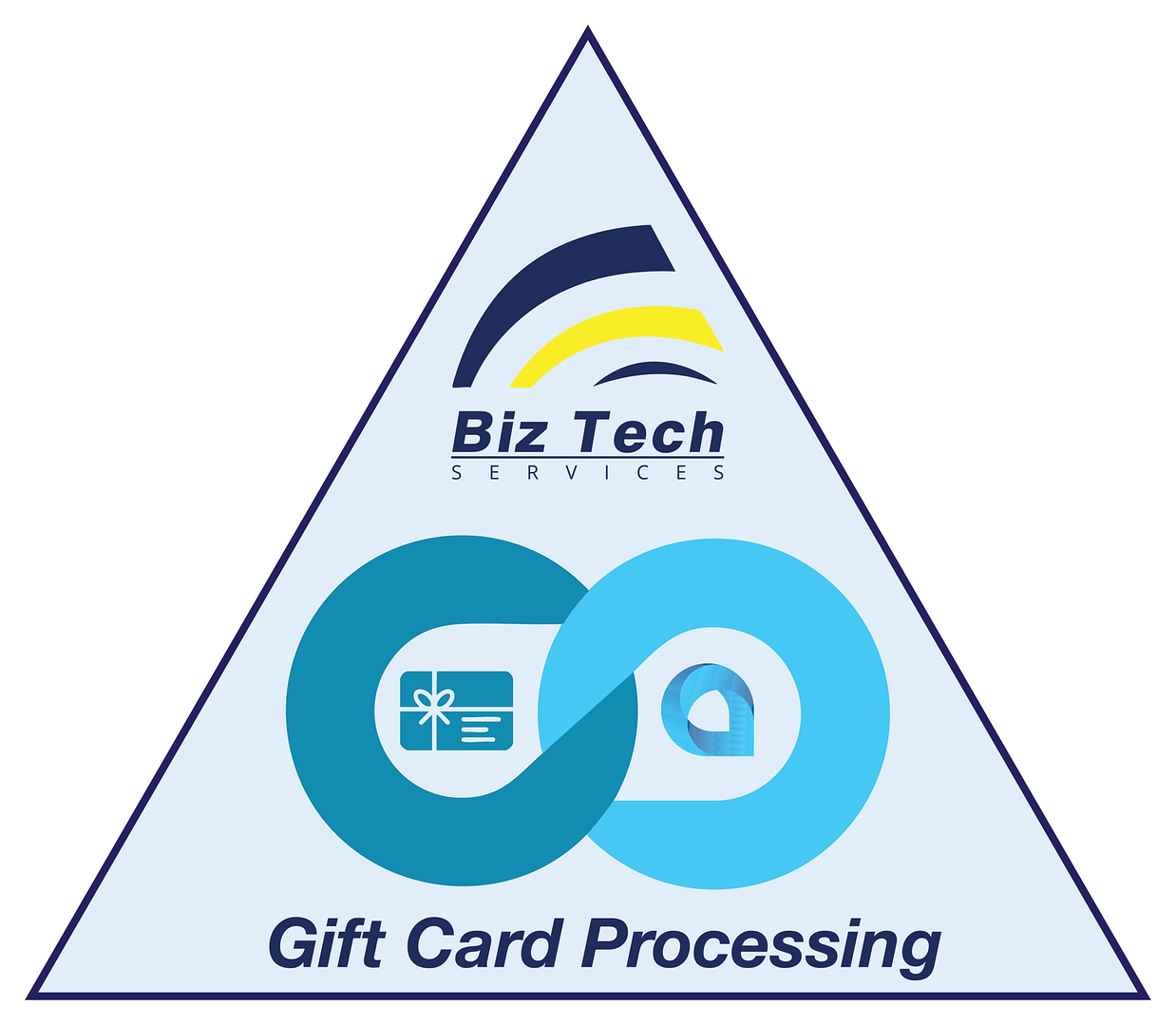 Triangular Biz-Tech Services badge for Gift Card Processing