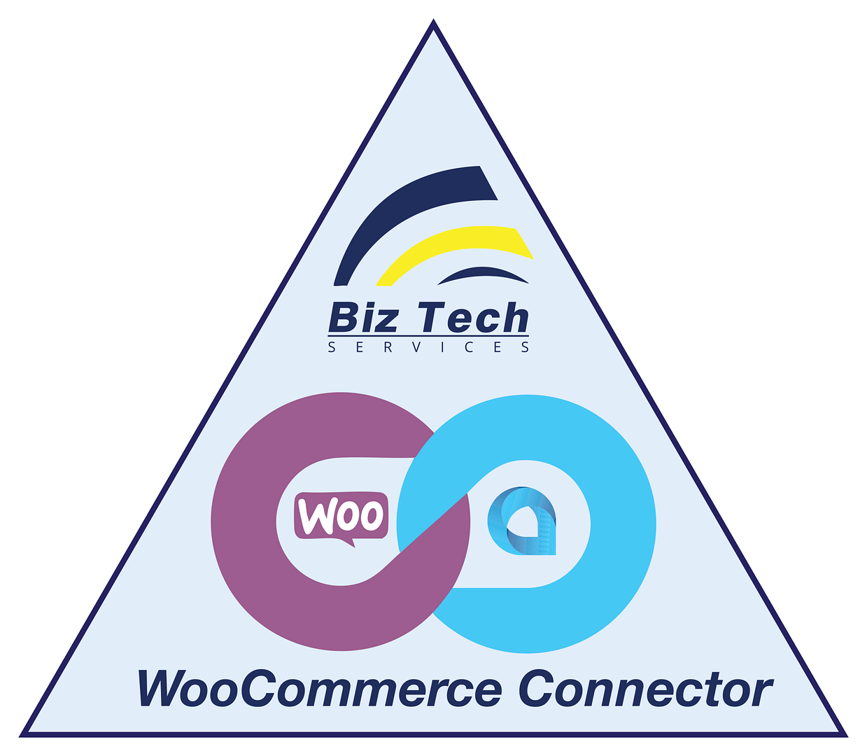 Triangular Biz-Tech Services badge for WooCommerce Connector
