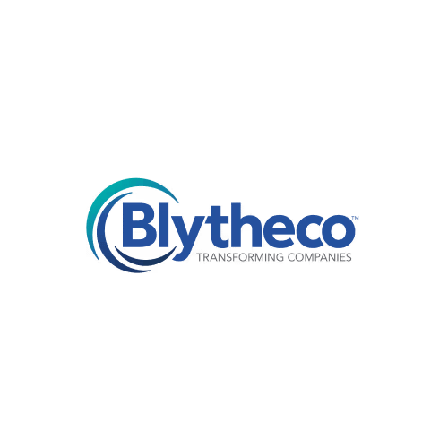 Blytheco logo with blue wordmark and “Transforming Companies” tagline