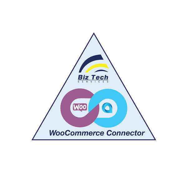 Biz-Tech Services WooCommerce Connector badge with Woo and Acumatica icons